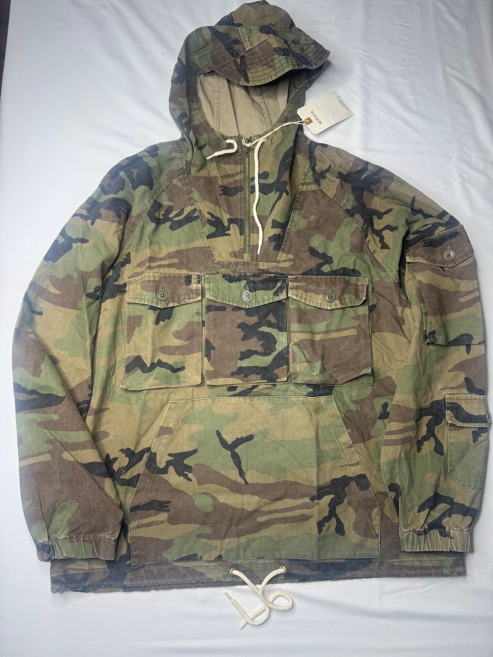 Morata Tolkien Camo Multi-Bag Hooded Anorak Jacket NWT XXXL